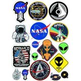 Uzay Sticker Telefon Laptop Notebook Tablet Defter Matara Stiker Etiket ST702