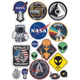 Uzay Sticker Telefon Laptop Notebook Tablet Defter Matara Stiker Etiket ST809