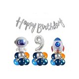 Uzay Temali Doğum Günü Balon Zincir Set, 9