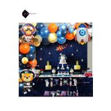 Uzay Temalı Doğum Günü Seti 3 Adet Folyo, 45 Lateks Balon, Banner, Balon Zinciri, Balon Bandı