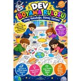 Uzay Yolculuğu, Güneş Sistemi Dev Boyama Kağıdı Boyama Rulosu Büyük Boy 5 Metre