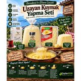 Uzayan Kuymak Yapma Seti 4'lü – Mısır Unu, Tel Peynir, Tereyağı ve Hediyelik Çay - 3,5 kg