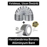 Uzerkan Aspiratör, Davlumbaz, Havalandırma Borusu - 127mmx2mt - Folyo Bant 10 Mt