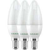 Uzlight 7 Watt Tasarruflu Buji LED Ampul E14 3 Adet - Beyaz