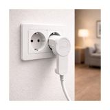 Uzm Light De-Pa Yassı Fiş Topraklı 16A 250V Beyaz – Ince Düz Tasarım, Yer Tasarruflu Elektrik Fişi Uzatma Kablosu ve Güçlü Cihazlar Için - Beyaz