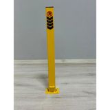 UZM PARK Metal Profil Direk Yatar Kalkar Kilitli Otopark Bariyeri 75CM - Sarı - Siyah