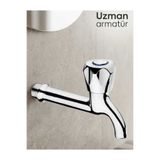 Uzman Armatür Aç-Kapa uzun Musluk Tuvalet Bahçe Çeşme Balkon Lavabo Wc Musluğu 1. Kalite Pirinç