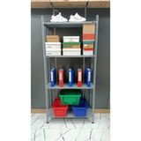 Uzman Grup Raf Sistemleri 4 Raflı 2 Metre 31X75 Çelik Raf - Depo Rafı -Dosya Dolabı - Kiler Rafı - Gri