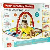 Uzman İthalat Oyun Halısı Neşeli Çiftlik Oyun Halısı 63*78 cm - 10 x 10 cm - Açık Pembe