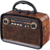 Uzman Toptan Mey Ithalat® Müzik Kutusu Bluetooth Bağlantılı El Fenerli Nostaljik Tasarım Radyo