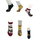 Uzman Üç Çift Desenli Soket Çorap Unisex 36-42 Numara ile Uyumludur - Karışık-Çok Renkli - 36 - 42