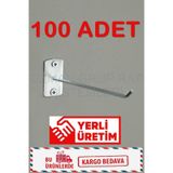 Uzmangrupraf Uzman Grup Raf Vidalı Kanca-Kanca-Raf Aksesuarı-100'Lü Paket