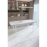Uzmhome 80 X 130 Açılabilir Kapanabilir Yemek Masası 6 Kişilik Mutfak Masası