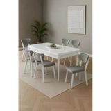 UZMHOME 80x130 Yemek Odası Takımı 6 Sandalyeli Açılır Kapanır Masa Takımı