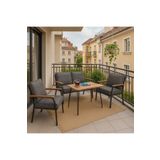 UZMHOME Rüya Balkon Bahçe Cafe Metal , Kanepe Koltuk Takımı Bahçe Mobilyası 60x90 Masalı