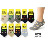 UZN Socks 10 Çift Kız Çocuk Desenli Çorap Seti | Renkli - Pamuklu - 1 - 3 Yaş - Karışık-Çok Renkli