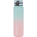 Uzspace 1000 ml Pembe Yeşil Softtouch Ff Collection Tritan Su Matarası