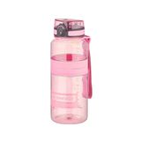 Uzspace 1000ml Büyük Boy Silikon Gövde Tritan Su Matarası (Pudra Pembe)