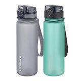 Uzspace 2'li 500 ml FiftyFifty Gri - Koyu Mavi Tritan Matara Seti