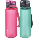 Uzspace 2'li 500 ml FiftyFifty Pembe - Mavi Tritan Matara Seti