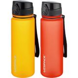 Uzspace 2'li 500 ml FiftyFifty Turuncu - Bej Tritan Matara Seti