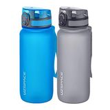 Uzspace 2'li 650 ml Fiftyfifty Gri - Mavi Tritan Matara Seti