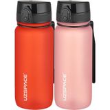 Uzspace 2'li 650 ml Fiftyfifty Kırmızı - Pembe Tritan Matara Seti