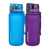 Uzspace 2'li 650 ml Fiftyfifty Mavi - Mor Tritan Matara Seti