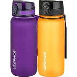 Uzspace 2'li 650 ml Fiftyfifty Mor - Turuncu Tritan Matara Seti