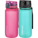Uzspace 2'li 650 ml Fiftyfifty Pembe - Koyu Mavi Tritan Matara Seti