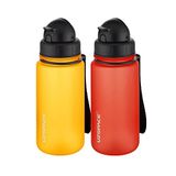 Uzspace 2'li Pipetli Tritan Matara Seti 400 ml FiftyFifty Turuncu-FantasyRed