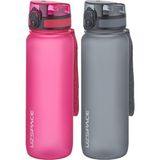 Uzspace 2'li Tritan 800 ml Fiftyfifty Gri - Pembe Matara Seti