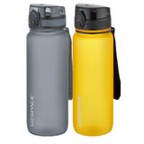 Uzspace 2'li Tritan 800 ml Fiftyfifty Gri - Turuncu Matara Seti