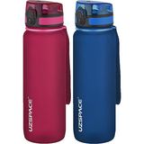 Uzspace 2'li Tritan 800 ml Fiftyfifty Lacivert - Kırmızı Matara Seti