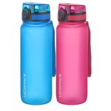 Uzspace 2'li Tritan 800 ml Fiftyfifty Mavi - Pembe Matara Seti