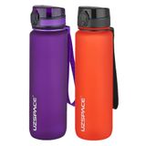 Uzspace 2'li Tritan Matara Seti 1000 ml Büyük Boy 14 Farklı Renk Seçeneği FiftyFifty Mor-FantasyRed