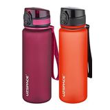 Uzspace 2'li Tritan Matara Seti 500 ml 14 Farklı Renk Seçeneği FiftyFifty Kırmızı-F.Red