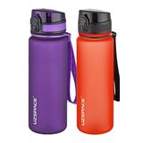Uzspace 2'li Tritan Matara Seti 500 ml 14 Farklı Renk Seçeneği FiftyFifty Mor-F.Red