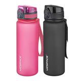 Uzspace 2'li Tritan Matara Seti 500 ml 14 Farklı Renk Seçeneği FiftyFifty Pembe-Siyah