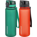 Uzspace 2'li Tritan Matara Seti 500 ml 14 Farklı Renk Seçeneği Fiftyfifty - Yeşil - Beyaz - Kırmızı