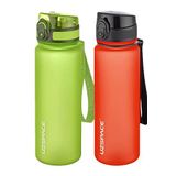 Uzspace 2'li Tritan Matara Seti 500 ml 14 Farklı Renk Seçeneği FiftyFifty Yeşil-F.Red