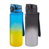 Uzspace 2'li Tritan Matara Seti 500ml Çift Renk Softtouch FF Collection Tritan Su Matarası Sarılacivert-Siyahbeyaz