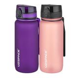 Uzspace 2'li Tritan Matara Seti 650 ml 14 Farklı Renk Seçeneği FiftyFifty Mor-Pudra