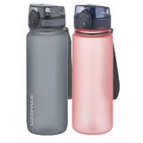 Uzspace 2'li Tritan Matara Seti 800 ml 14 Farklı Renk Seçeneği FiftyFifty Gri-Pudra
