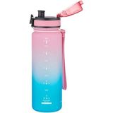 Uzspace 3056 Matara 1500 ml Pembe Yeşil Renkli Tritan Malzeme ile Sızdırmaz