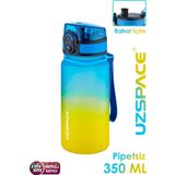 Uzspace 350 Ml Pipetsiz Çift Renk Softtouch Tritan Çocuk Su Matarası -Ffcol350mluzs