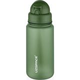 Uzspace 400ML Yenilenen Renkler Pipetli El Askılı Tritan Su Matarası Sızdırmaz Bpa Yok Koku Yok - Koyu Yeşil