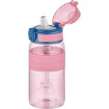 Uzspace 440 ml Mini Boy Silikon Gövde Tritan Matara Hafif ve Dayanıklı Sızdırmaz Tasarım - Pembe