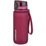 Uzspace 500ML-650ML-800ML-1000ML Klasik Soft-Touch Serisi Askılı Akıtmaz Tritan Su Matarası - 0,65 lt - Kırmızı