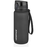 Uzspace 500ML-650ML-800ML-1000ML Klasik Soft-Touch Serisi Askılı Akıtmaz Tritan Su Matarası - 0,65 lt - Siyah